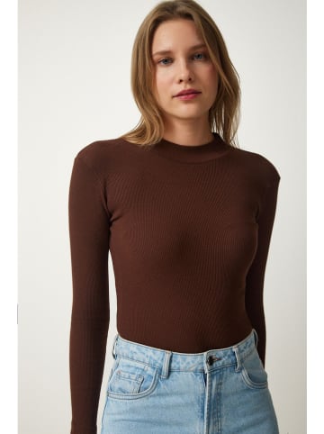 Happiness Istanbul 2-delige set: longsleeves bruin/lichtbruin