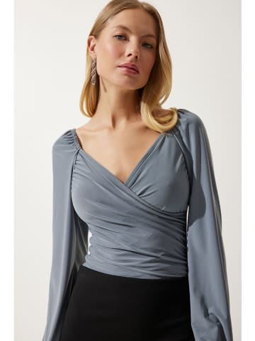 Happiness Istanbul Bluse in Grau