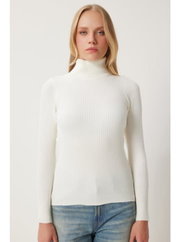 Happiness Istanbul Rollkragenpullover in Weiß