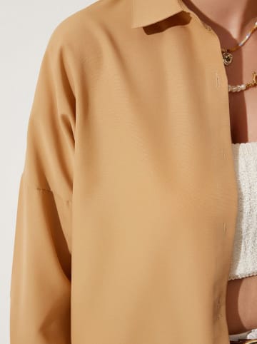 Happiness Istanbul Bluse in Hellbraun