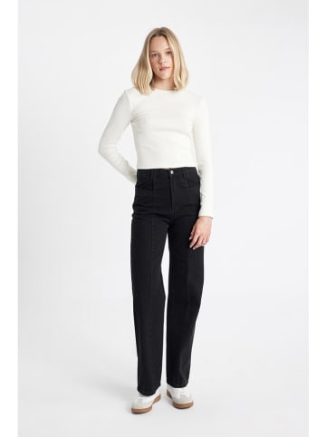 DeFacto Dżinsy - Regular fit - w kolorze czarnym