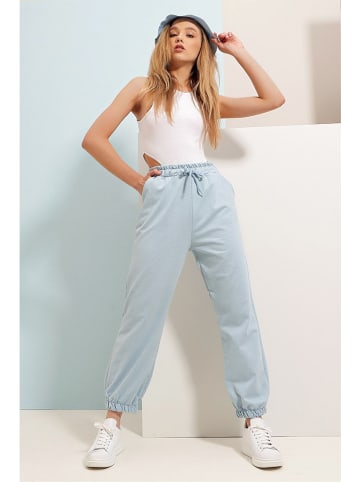 Trend Alacati Sweatbroek "Trend Alaçat Stili" lichtblauw