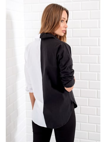 trendyol Blouse zwart/wit