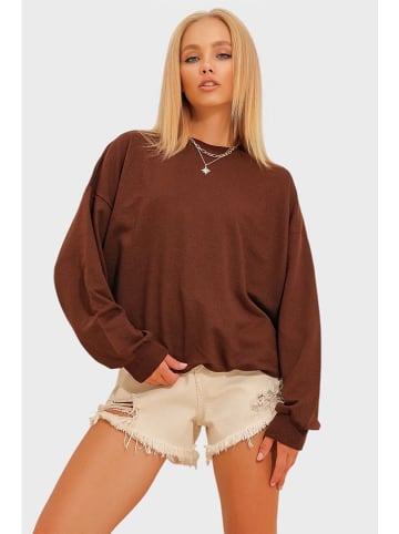 Trend Alacati Sweatshirt in Braun