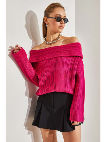 Bianco Lucci Sweter w kolorze różowym