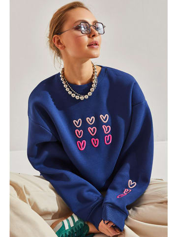 Bianco Lucci Sweatshirt in Blau