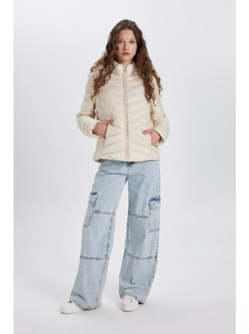 DeFacto Doorgestikte jas crème