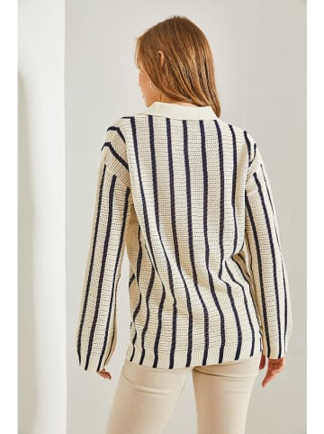 Bianco Lucci Cardigan im Beige/ Schwarz