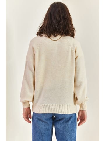 Bianco Lucci Pullover in Creme