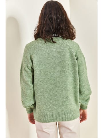 Bianco Lucci Sweter w kolorze zielonym