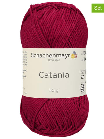 Schachenmayr since 1822 10er-Set: Baumwollgarne ''Catania'' in Bordeaux - 10x 50 g