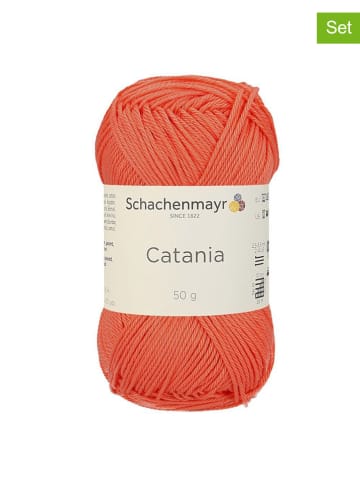 Schachenmayr since 1822 10-delige set: katoenen garen "Catania" koraalrood - 10x 50 g