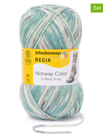 Regia 5er-Set: Woll-Mixgarne ''6fach Color'' in Bunt -  5 x 150 g