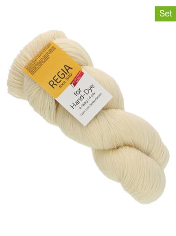 Regia 10-delige set: wollen mixgaren "4fach uni Hand Dye" naturel - 10 x 100 g