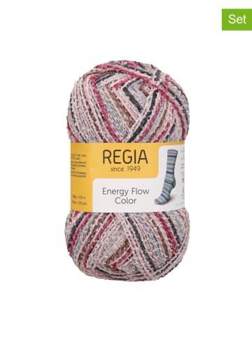 Regia 5-delige set: mixgaren "Energy Flow Color'' meerkleurig - 5x 100 g