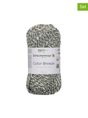 Schachenmayr since 1822 10-delige set: katoenen garen "Color Breeze'' groen/beige/blauw - 10x 50 g