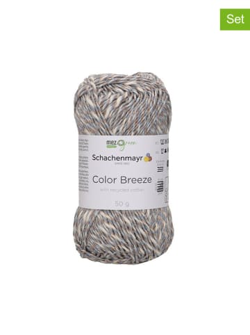 Schachenmayr since 1822 10-delige set: katoenen garen "Color Breeze'' grijs/beige/blauw - 10x 50 g
