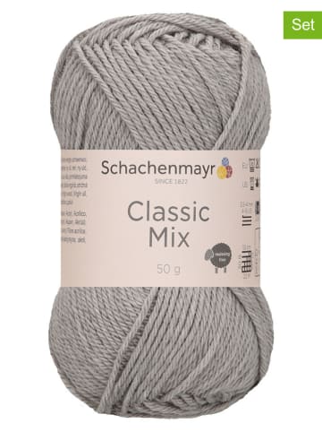 Schachenmayr since 1822 Mieszana przędza wełniana (10 szt.) "Classic Mix" w kolorze szarym - 10 x 50 g