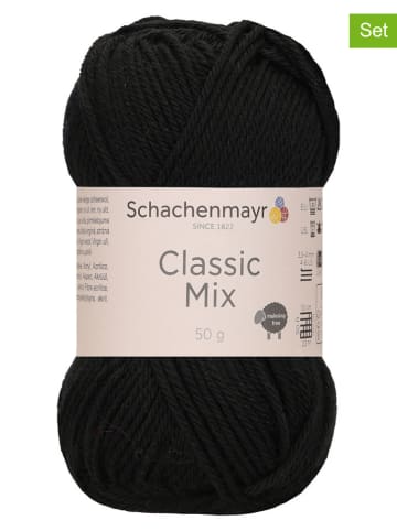 Schachenmayr since 1822 Mieszana przędza wełniana (10 szt.) w kolorze czarnym - 10 x 50 g