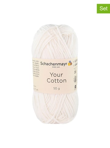 Schachenmayr since 1822 10er-Set: Baumwollgarne ''Your Cotton'' in Weiß - 10x 50 g