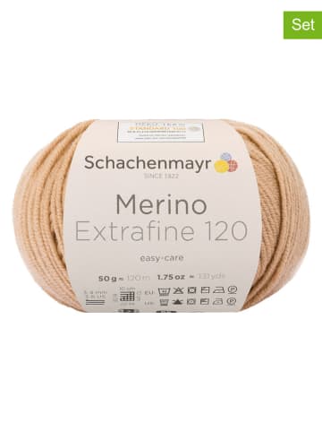 Schachenmayr since 1822 10er-Set: Wollgarne ''Merino Extrafine 120'' in Beige - 10x50 g