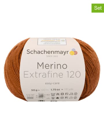 Schachenmayr since 1822 10er-Set: Wollgarne ''Merino Extrafine 120'' in Hellbraun - 10x50 g