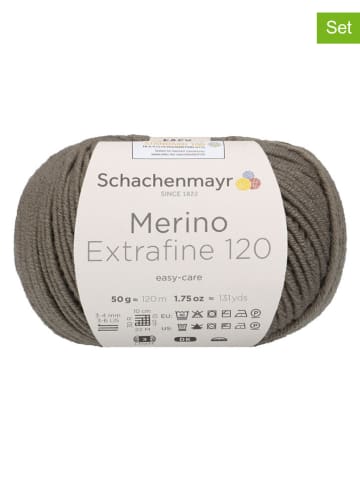 Schachenmayr since 1822 Przędza wełniana (10 szt.) "Merino Extrafine 120" w kolorze khaki - 10 x 50 g