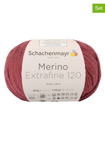 Schachenmayr since 1822 10-delige set: wollen garen "Merino Extrafine 120" rood - 10 x 50 g