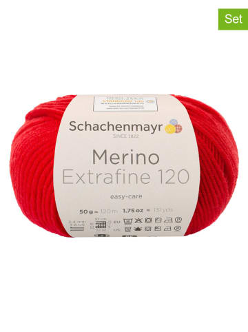 Schachenmayr since 1822 10-delige set: wollen garen "Merino Extrafine 120" rood - 10 x 50 g