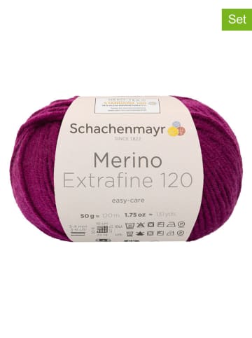 Schachenmayr since 1822 10-delige set: wollen garen "Merino Extrafine 120" fuchsia - 10 x 50 g