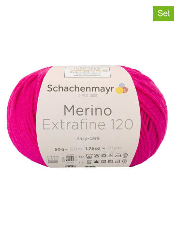 Schachenmayr since 1822 10er-Set: Wollgarne ''Merino Extrafine 120'' in Pink - 10x50 g
