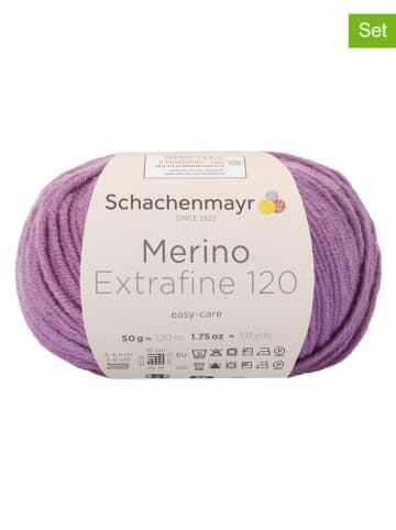 Schachenmayr since 1822 10-delige set: wollen garen "Merino Extrafine 120" paars - 10 x 50 g