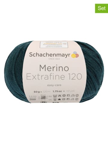 Schachenmayr since 1822 10er-Set: Wollgarne ''Merino Extrafine 120'' in Malachit - 10x50 g