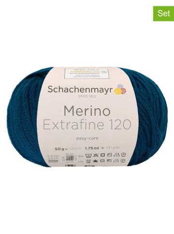 Schachenmayr since 1822 10-delige set: wollen garen "Merino Extrafine 120" donkerblauw - 10 x 50 g