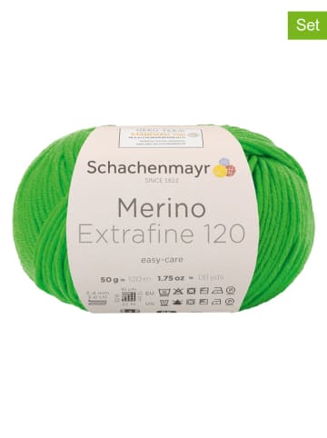 Schachenmayr since 1822 10er-Set: Wollgarne ''Merino Extrafine 120'' in Grün - 10x50 g