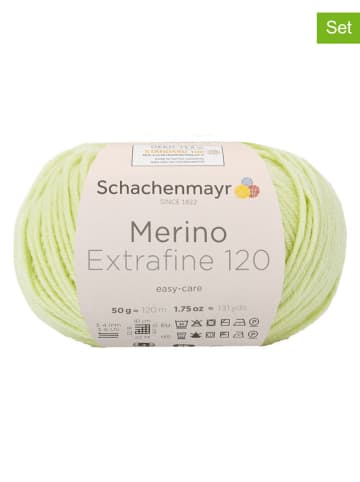 Schachenmayr since 1822 10-delige set: wollen garen "Merino Extrafine 120" lichtgroen - 10 x 50 g