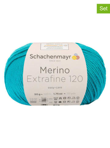Schachenmayr since 1822 10-delige set: wollen garen "Merino Extrafine 120" turquoise - 10 x 50 g