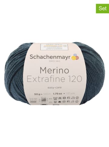 Schachenmayr since 1822 10-delige set: wollen garen "Merino Extrafine 120" donkergrijs - 10 x 50 g