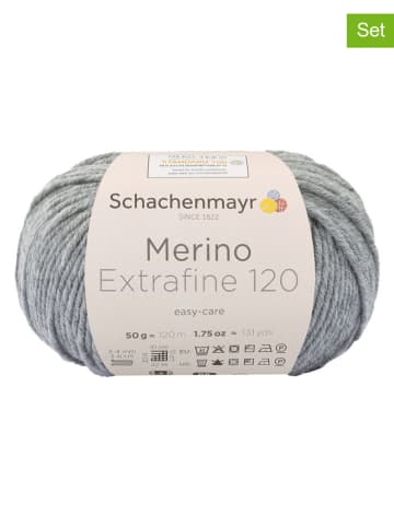 Schachenmayr since 1822 10er-Set: Wollgarne ''Merino Extrafine 120'' in Grau - 10x50 g