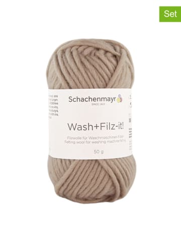 Schachenmayr since 1822 10-delige set: wollen garen "Wash+Filz-it!'' beige - 10x 50 g
