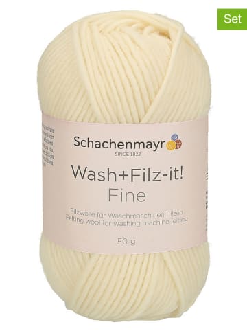 Schachenmayr since 1822 10-delige set: wollen garen "Fine" crème - 10x 50 g
