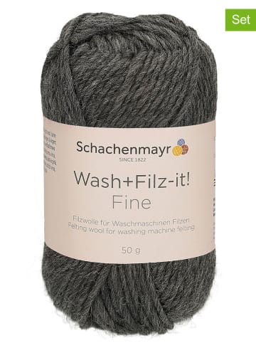 Schachenmayr since 1822 10-delige set: wollen garen "Fine" grijs - 10x 50 g