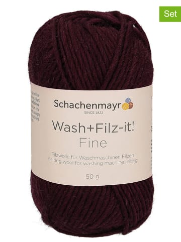 Schachenmayr since 1822 Przędza wełniana (10 szt.) "Fine" w kolorze fioletowym - 10 x 50 g