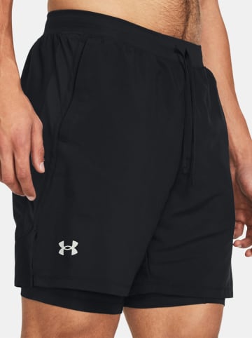 Under Armour 2-in-1 hardloopshort "Launch" zwart