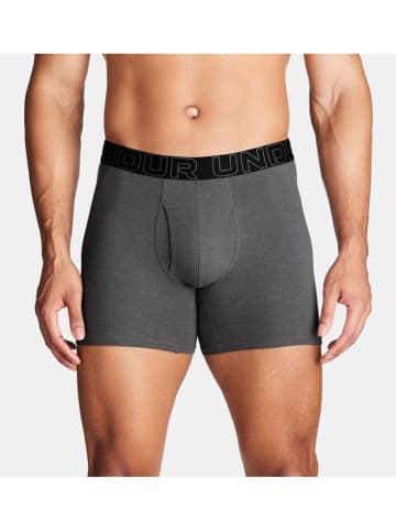 Under Armour 3-delige set: boxershorts "Performance Cotton" rood/zwart/grijs
