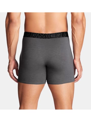 Under Armour Bokserki (3 pary) "Performance Cotton" w kolorze czerwonym, czarnym i szarym