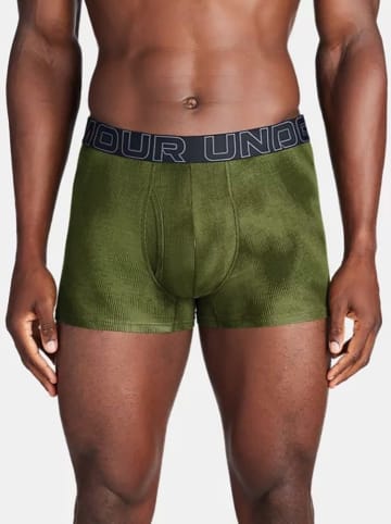 Under Armour Bokserki funkcyjne (3 pary) w kolorze zielonym, szarym i czarnym