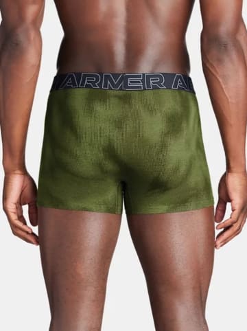 Under Armour Bokserki funkcyjne (3 pary) w kolorze zielonym, szarym i czarnym