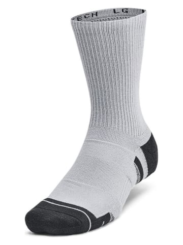 Under Armour 3er-Set: Sportsocken ''Perf Tech'' in Schwarz/ Grau/ Weiß
