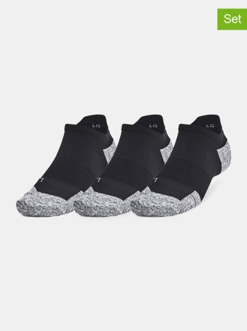 Under Armour Skarpety sportowe (3 pary) "Run Cushion" w kolorze czarnym